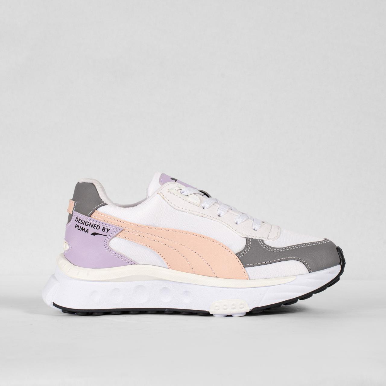 TENIS PUMA BLANCO LILA MUJER